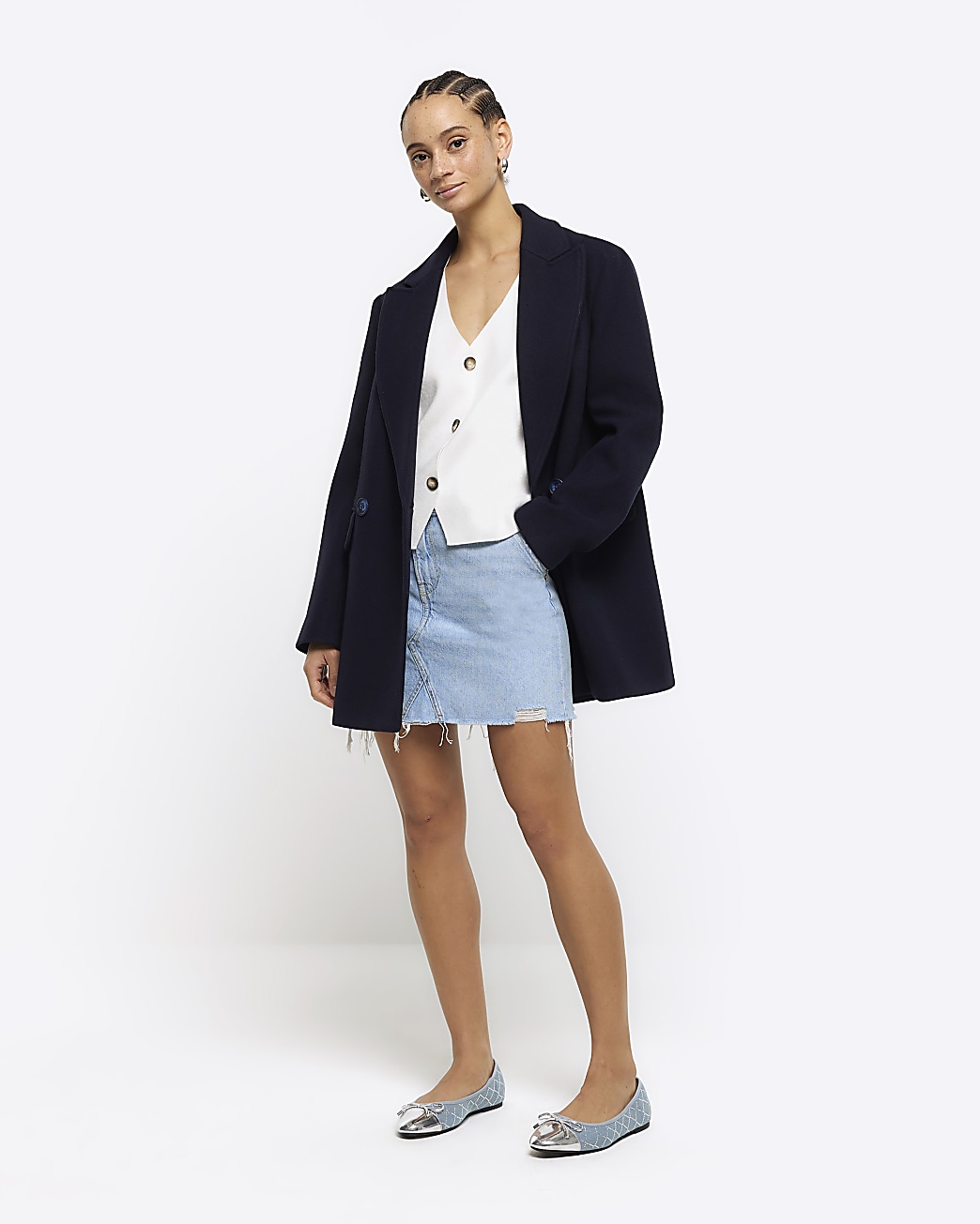 Navy skirt 2025 river island