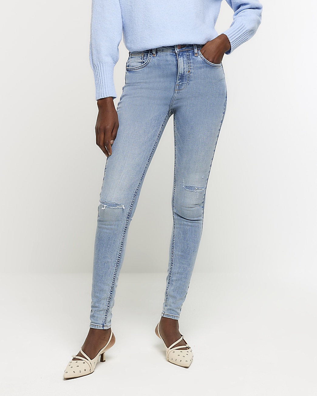 Women's Mid Rise Skinny Jeans