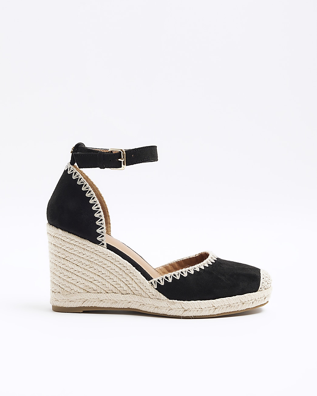 River island tan store wedges