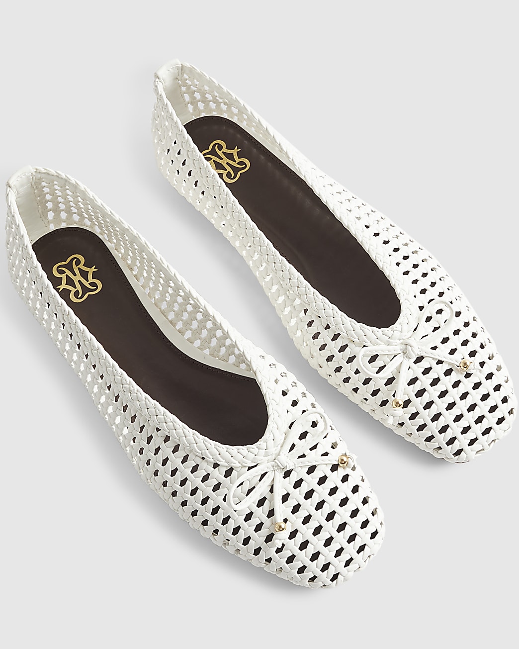 White Woven Mule Sandals