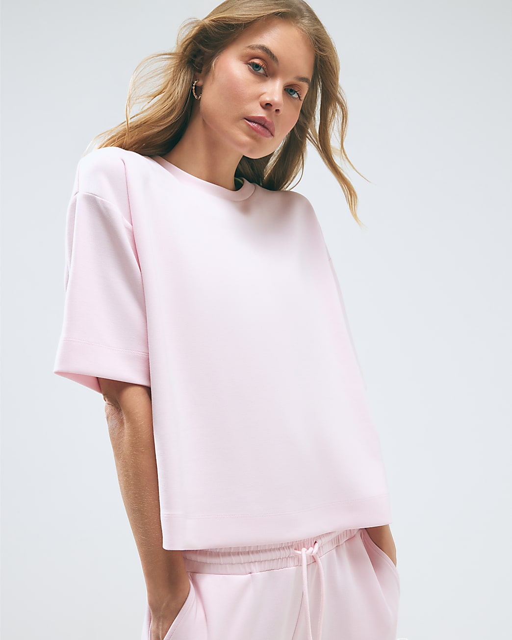 Womens Pink Premium Boxy T-Shirt