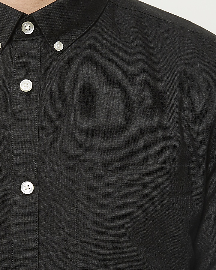 Black casual Oxford shirt