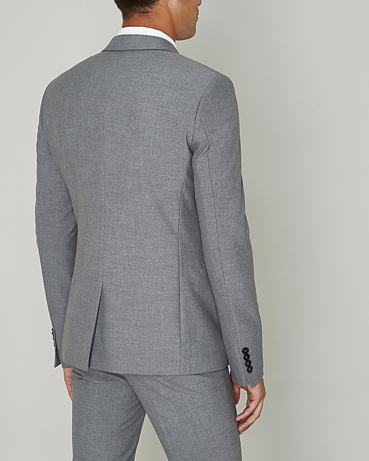 Grey super skinny fit suit jacket