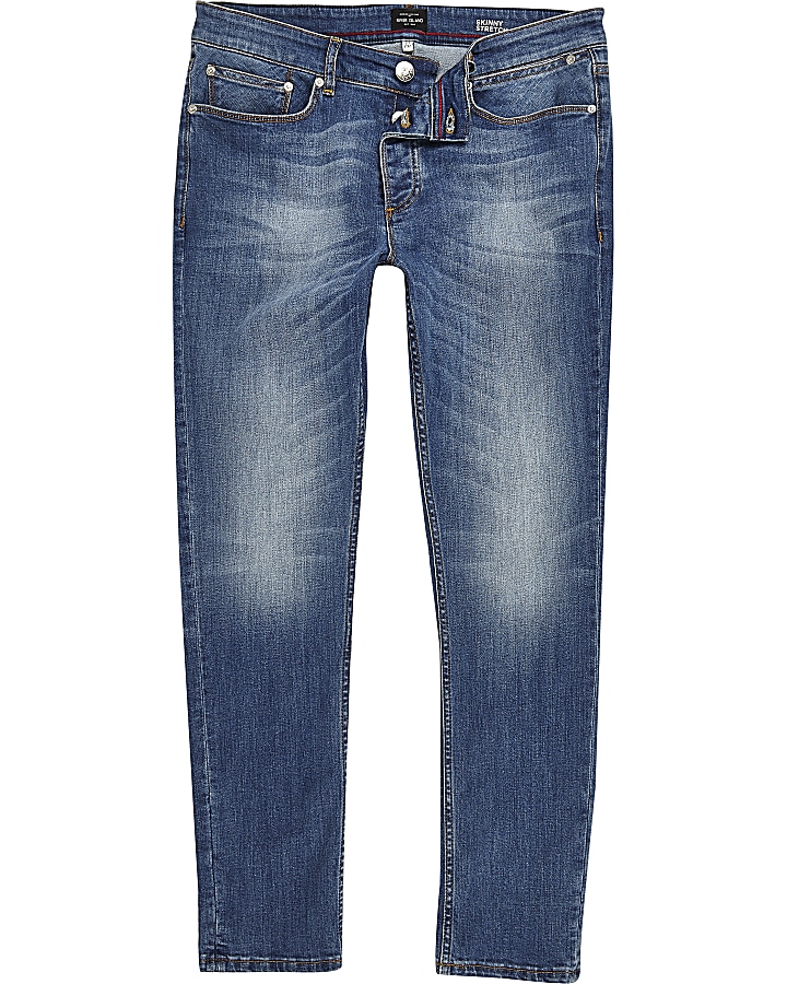 Mid blue wash Sid skinny jeans