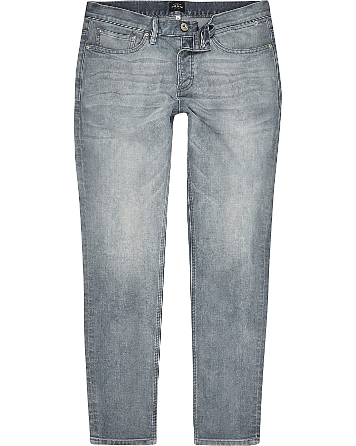 Chalky blue Sid skinny jeans
