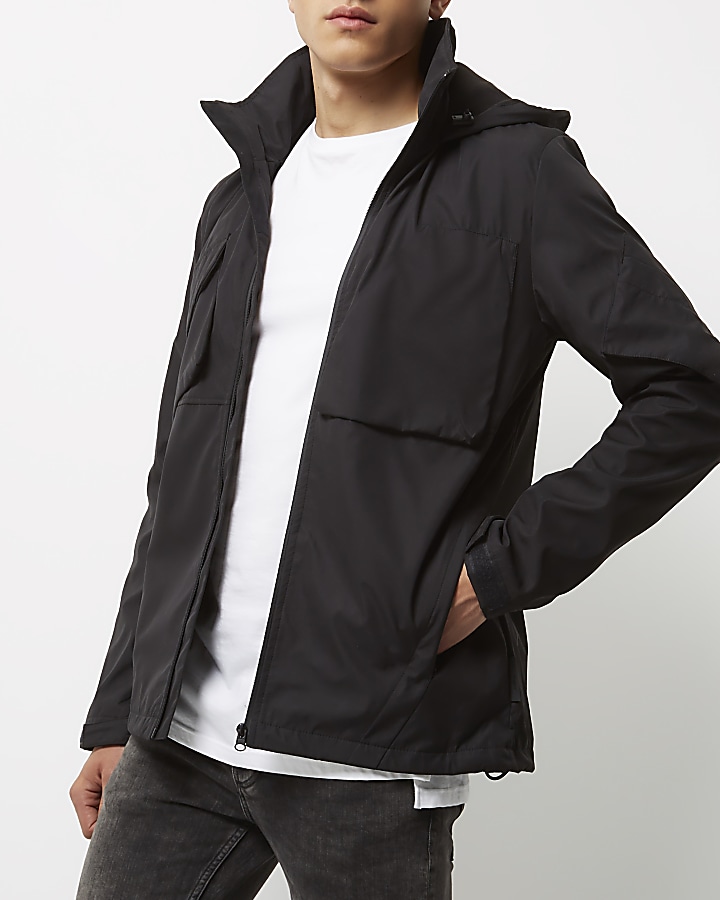 Black Bellfield hooded tech jacket