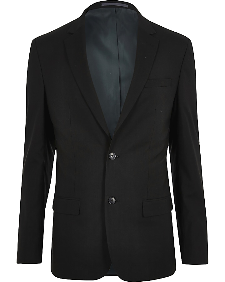 Black tailored fit suit jacket