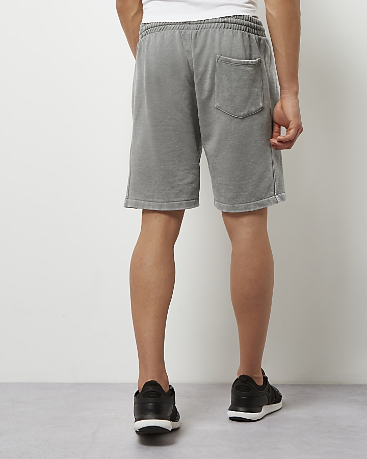 Grey burnout casual shorts