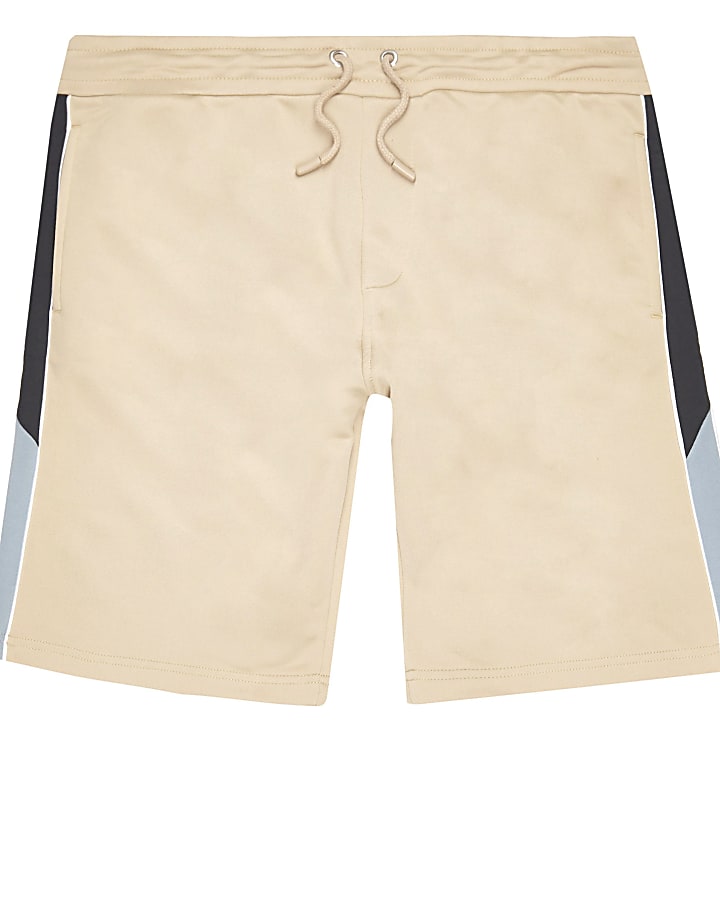 Camel sporty contrast shorts