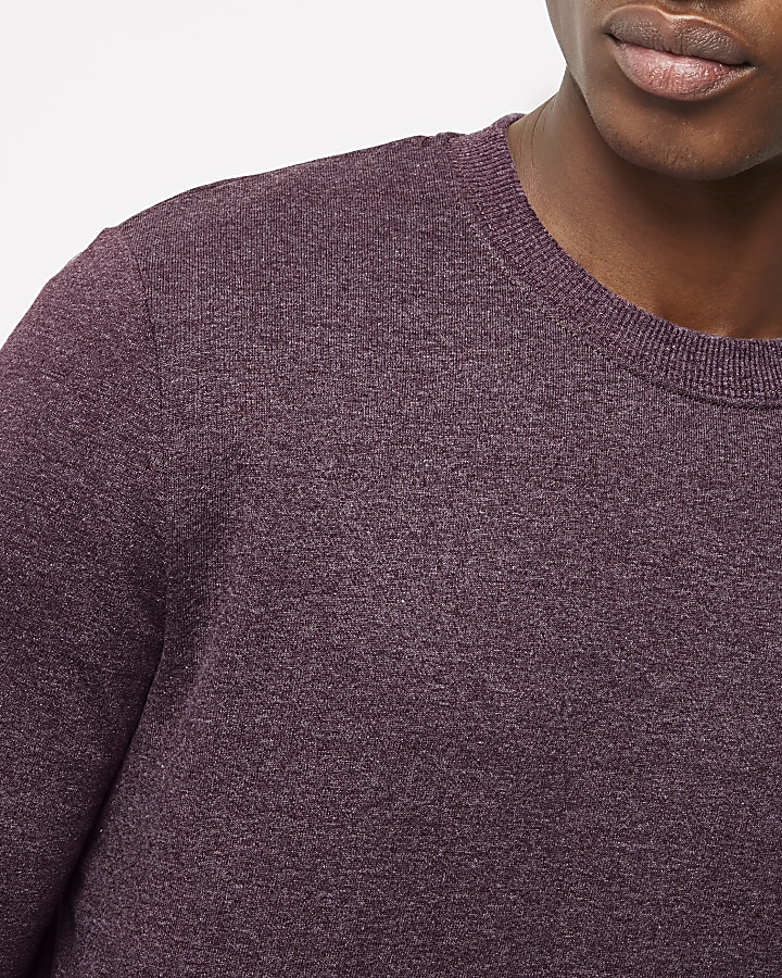 Burgundy textured sweatshirt