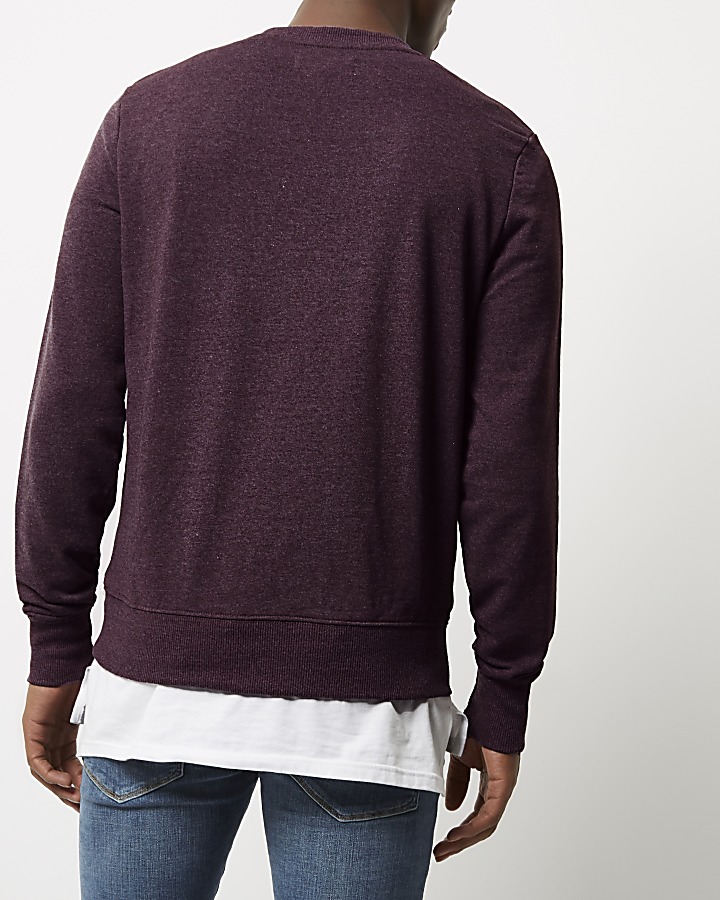 Burgundy textured sweatshirt