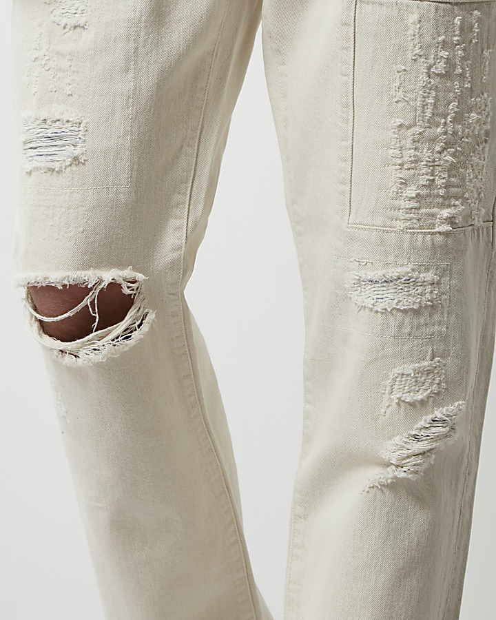 White wash distressed loose fit Cody jeans