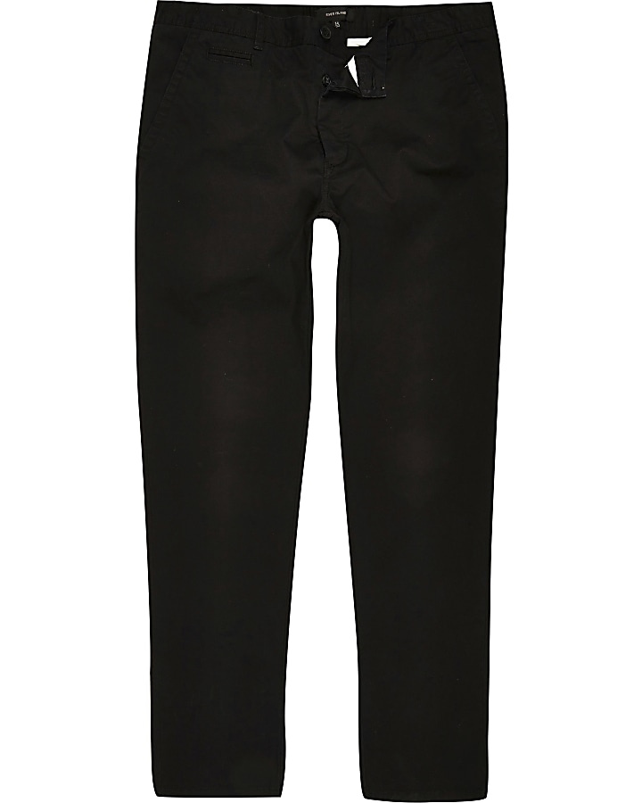 Big and Tall black skinny fit chinos