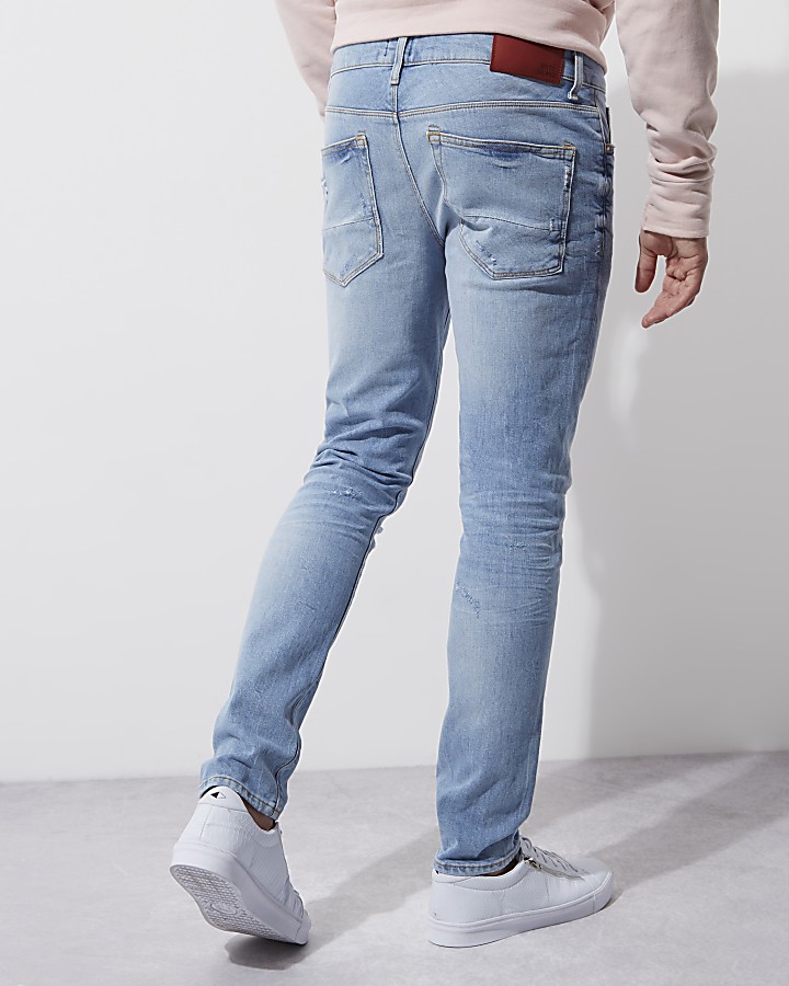 Light blue wash Sid distressed skinny jeans