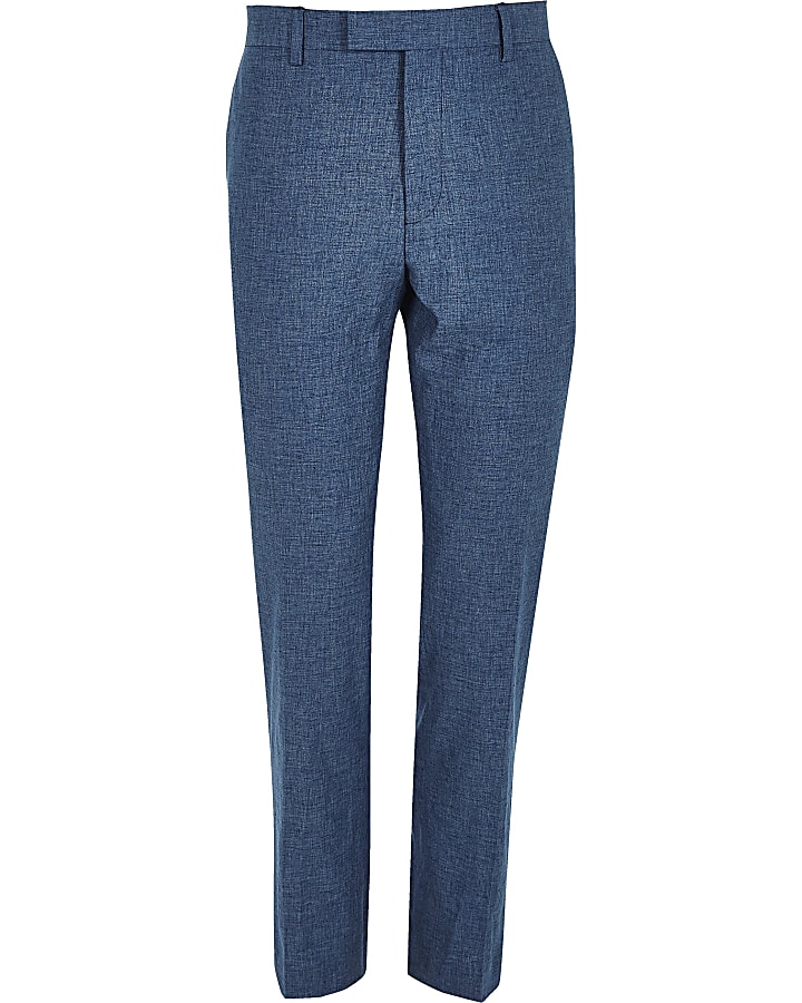 Big and Tall blue suit trousers