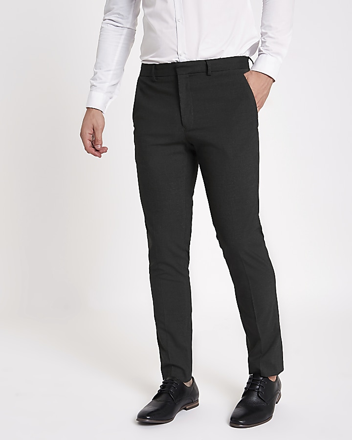 Grey skinny fit smart trousers