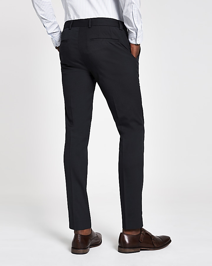 Navy super skinny fit smart trousers