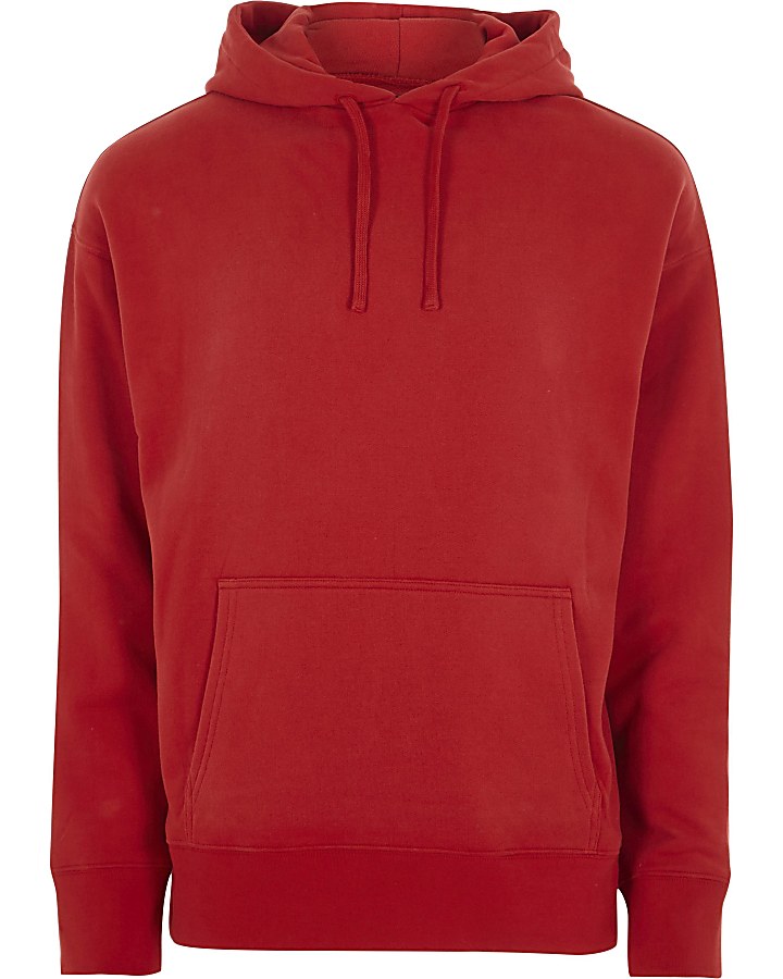 Red oversized hoodie
