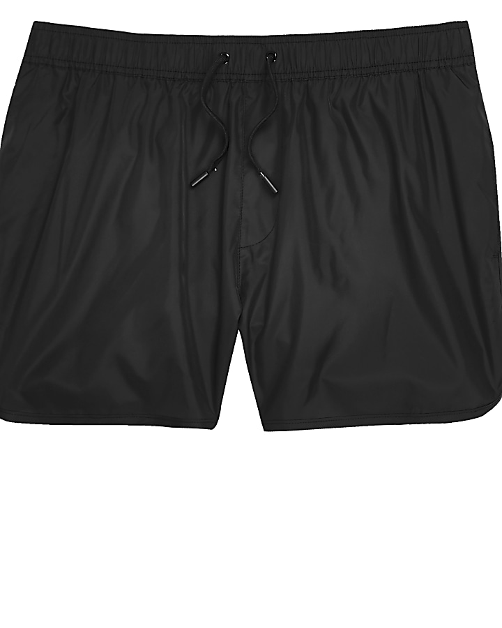 Big and Tall black short swim shorts