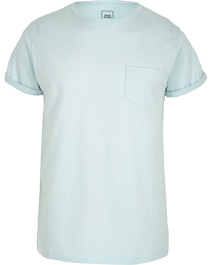 Light blue crew neck T-shirt