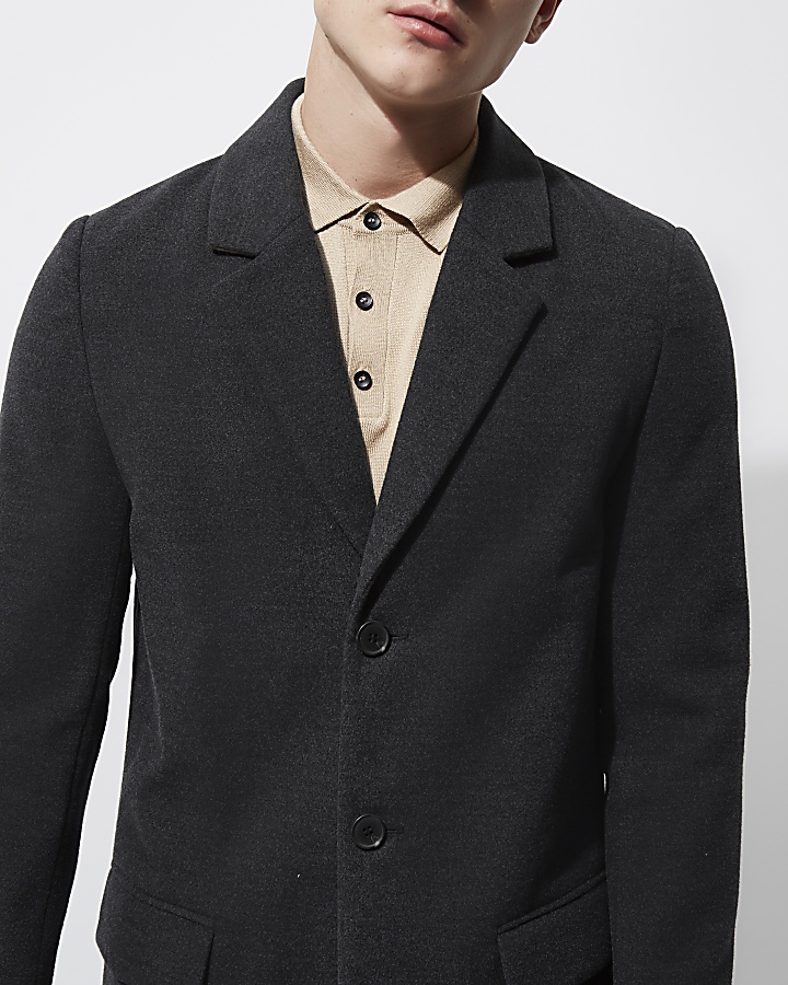 Grey smart overcoat