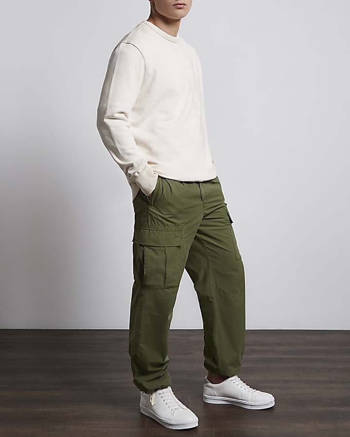 Khaki green Design Forum cargo trousers
