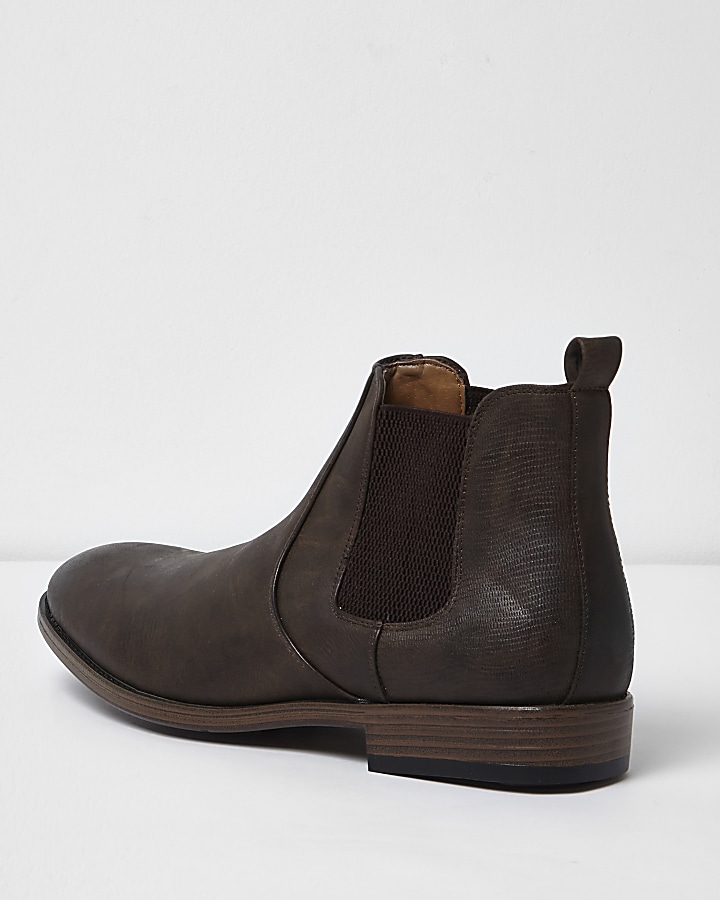 Dark brown chelsea boots