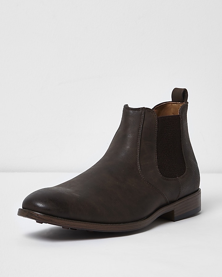 Dark brown chelsea boots