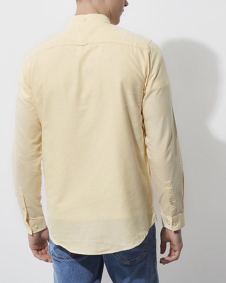 Yellow long sleeve Oxford shirt