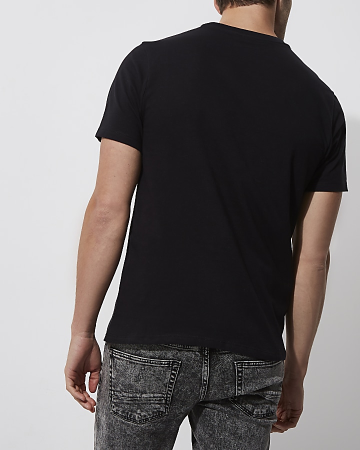Black 'carpe noctom' slim fit T-shirt