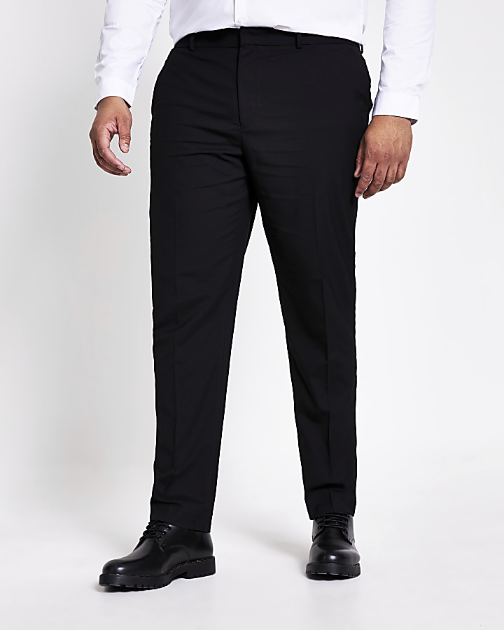 Long leg slim outlet fit black trousers