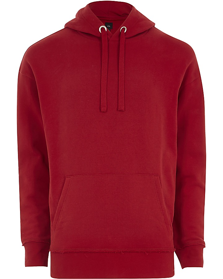 Red oversized fit hoodie
