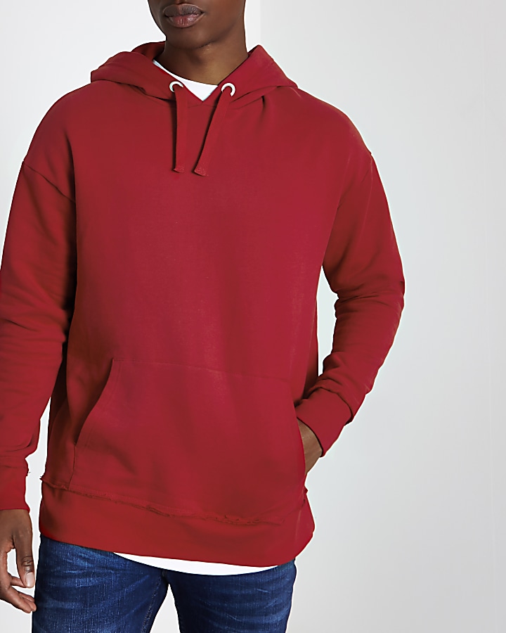 Red oversized fit hoodie