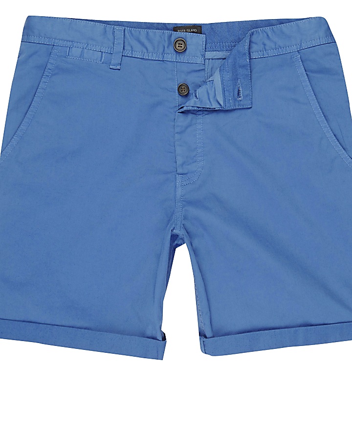 Blue chino shorts