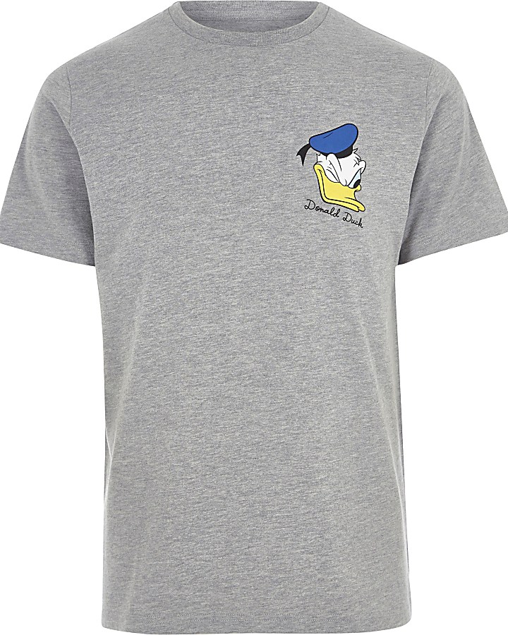 Grey Donald Duck print T-shirt