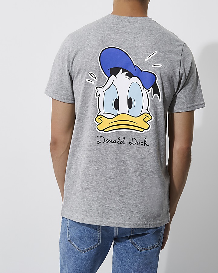Grey Donald Duck print T-shirt