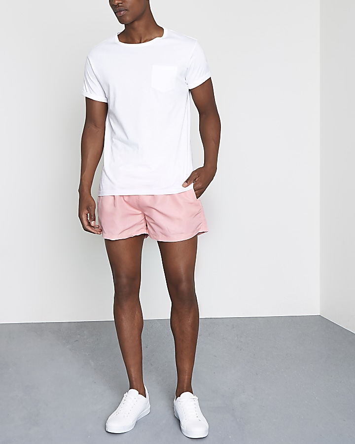 Light pink swim shorts