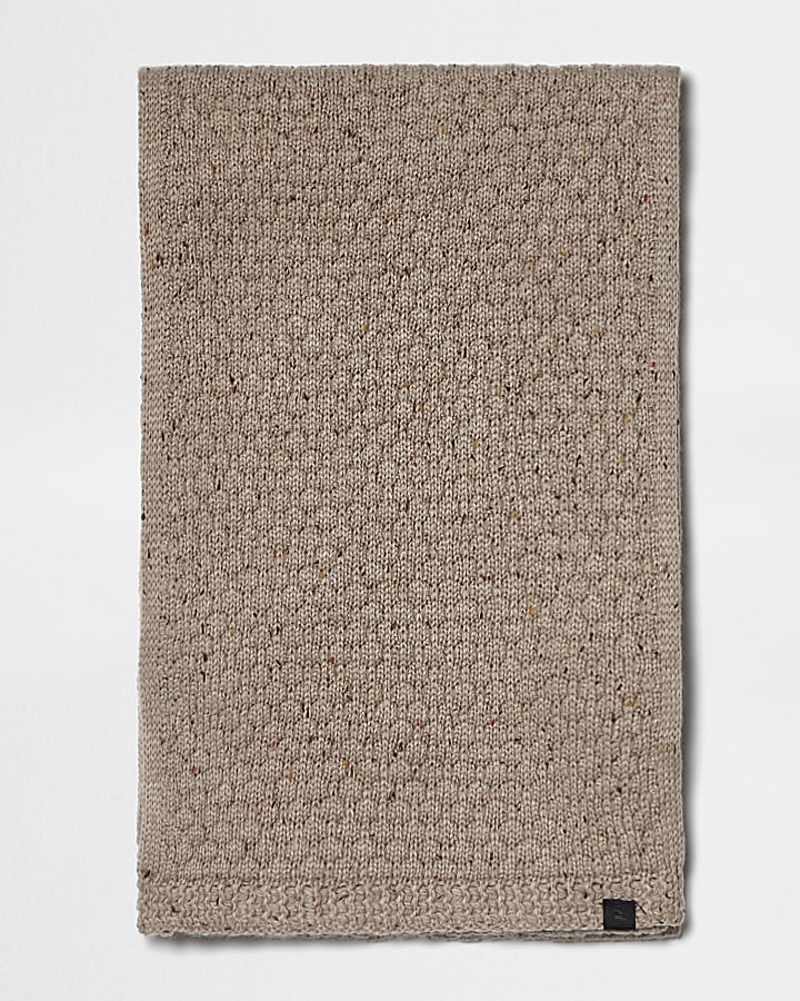 Stone textured knit scarf