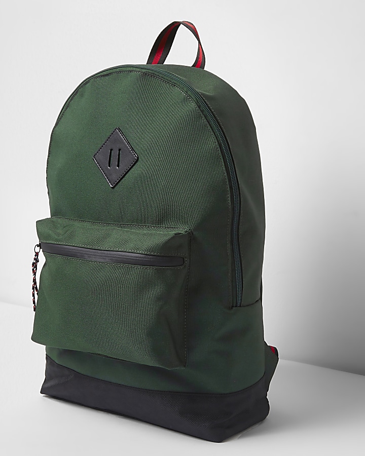 Green front pocket backpack