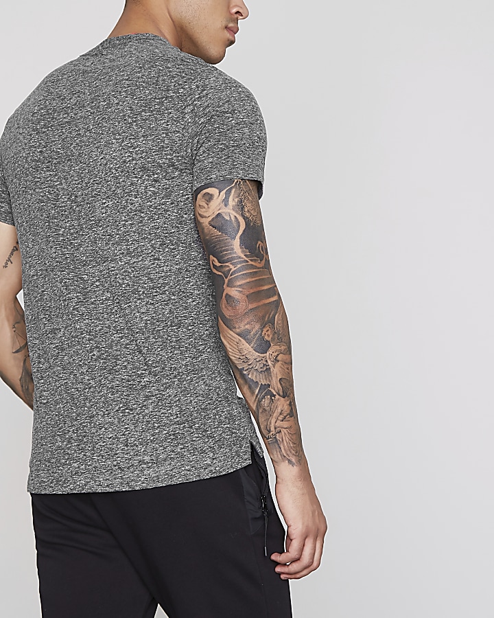 Dark grey slim fit T-shirt
