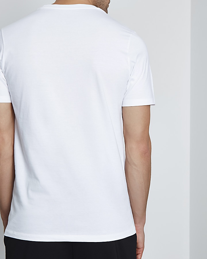 White 'hysteria' camo print slim fit T-shirt