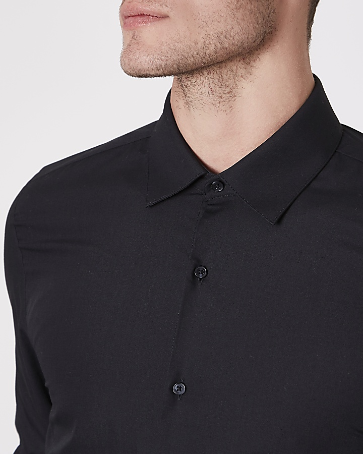 Black long sleeve smart shirt