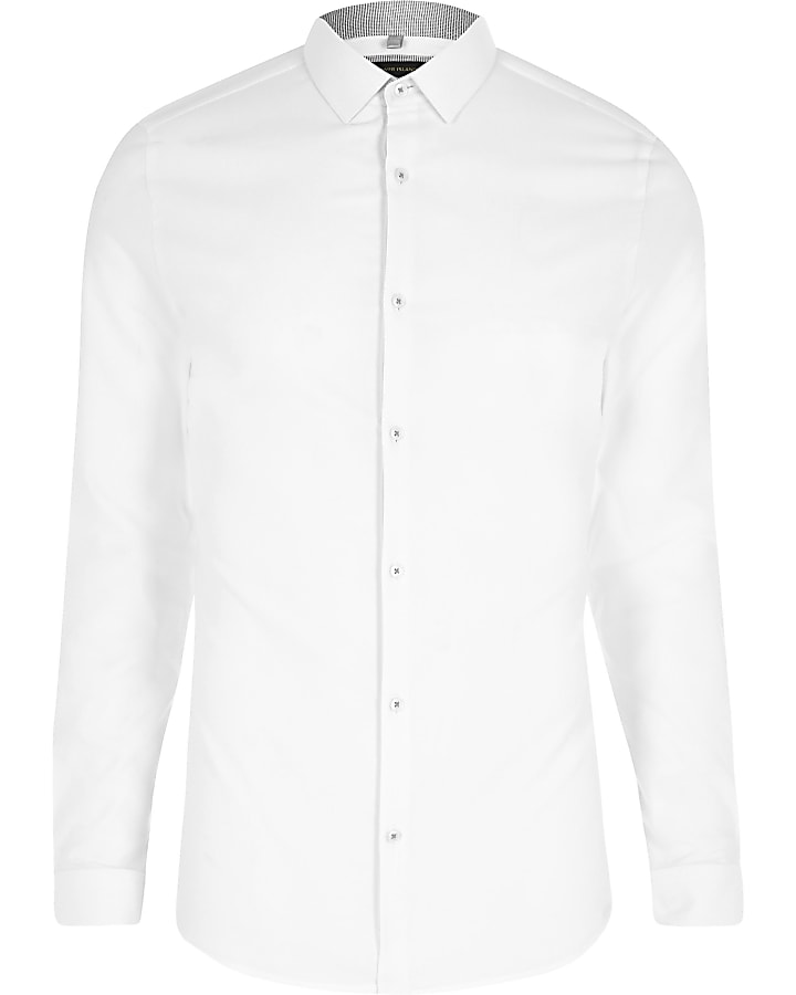 Big and Tall white long sleeve shirt