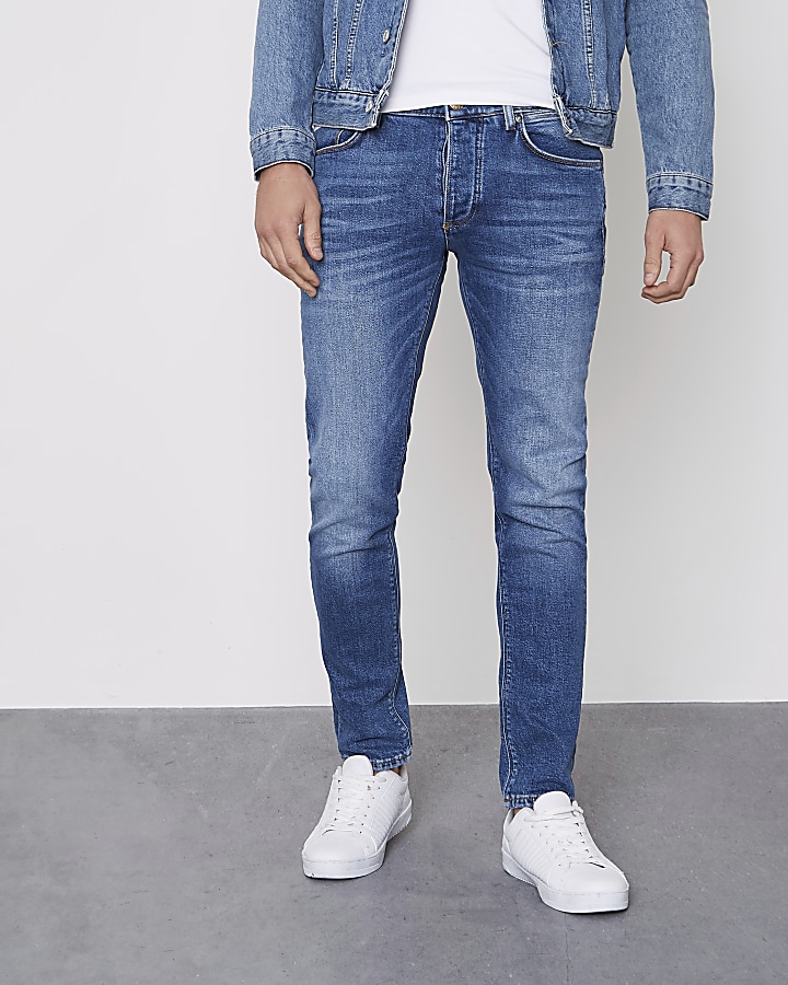 Mid blue fade Sid skinny jeans