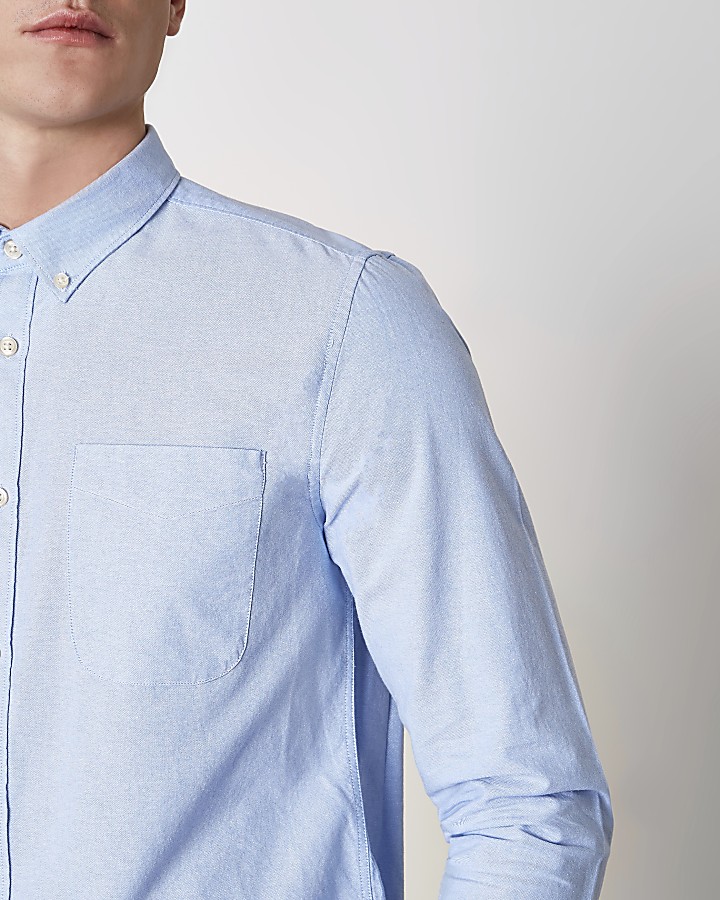 Light blue long sleeve Oxford shirt