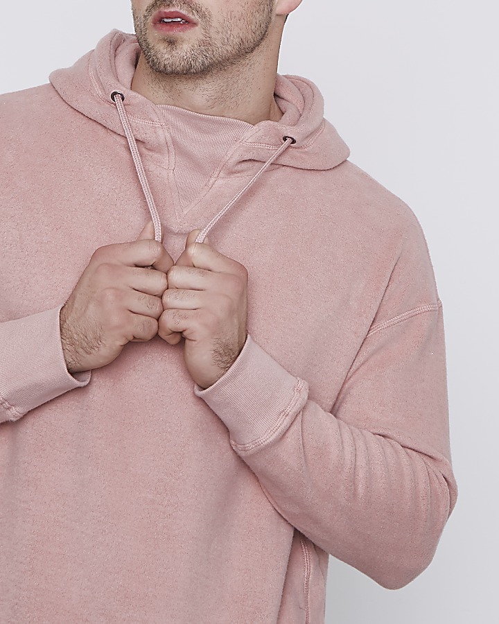 Pink fleece hoodie