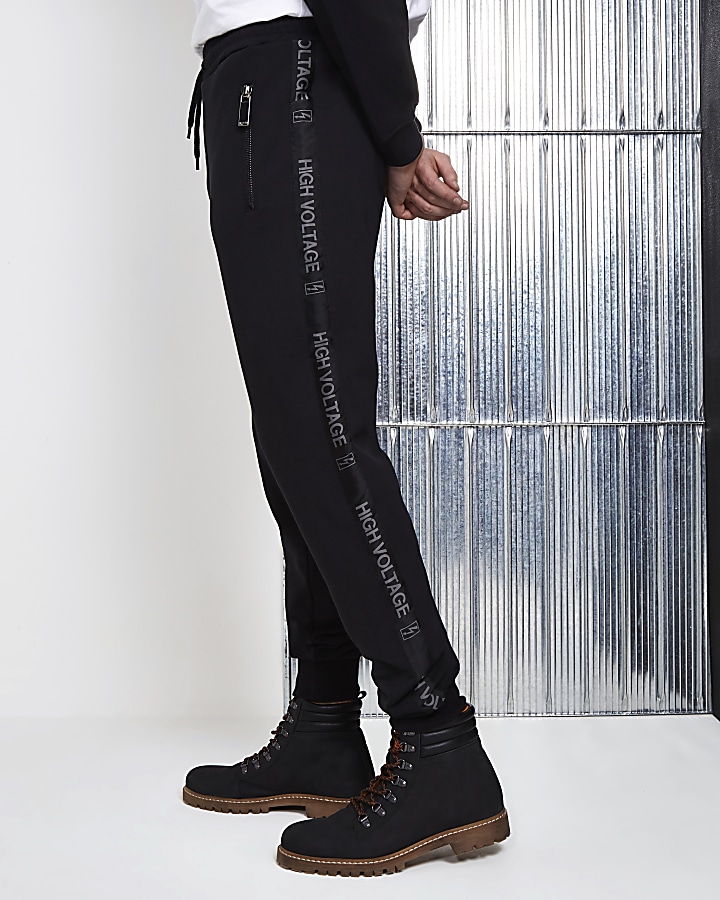 Black Blood Brother side panel joggers
