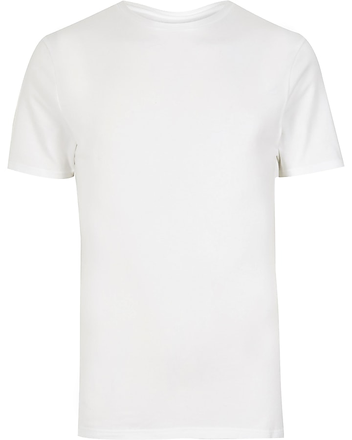 White muscle fit t-shirt
