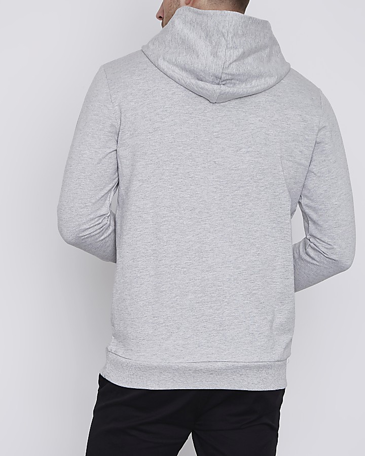Only & Sons grey printed hoodie
