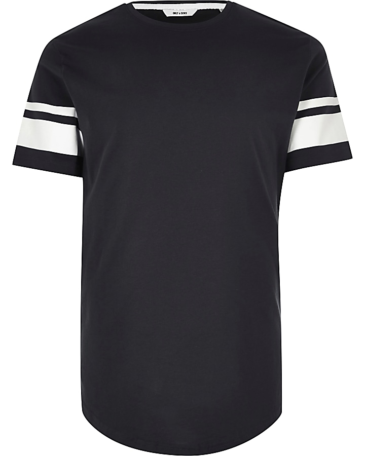 Only & Sons navy stripe T-shirt